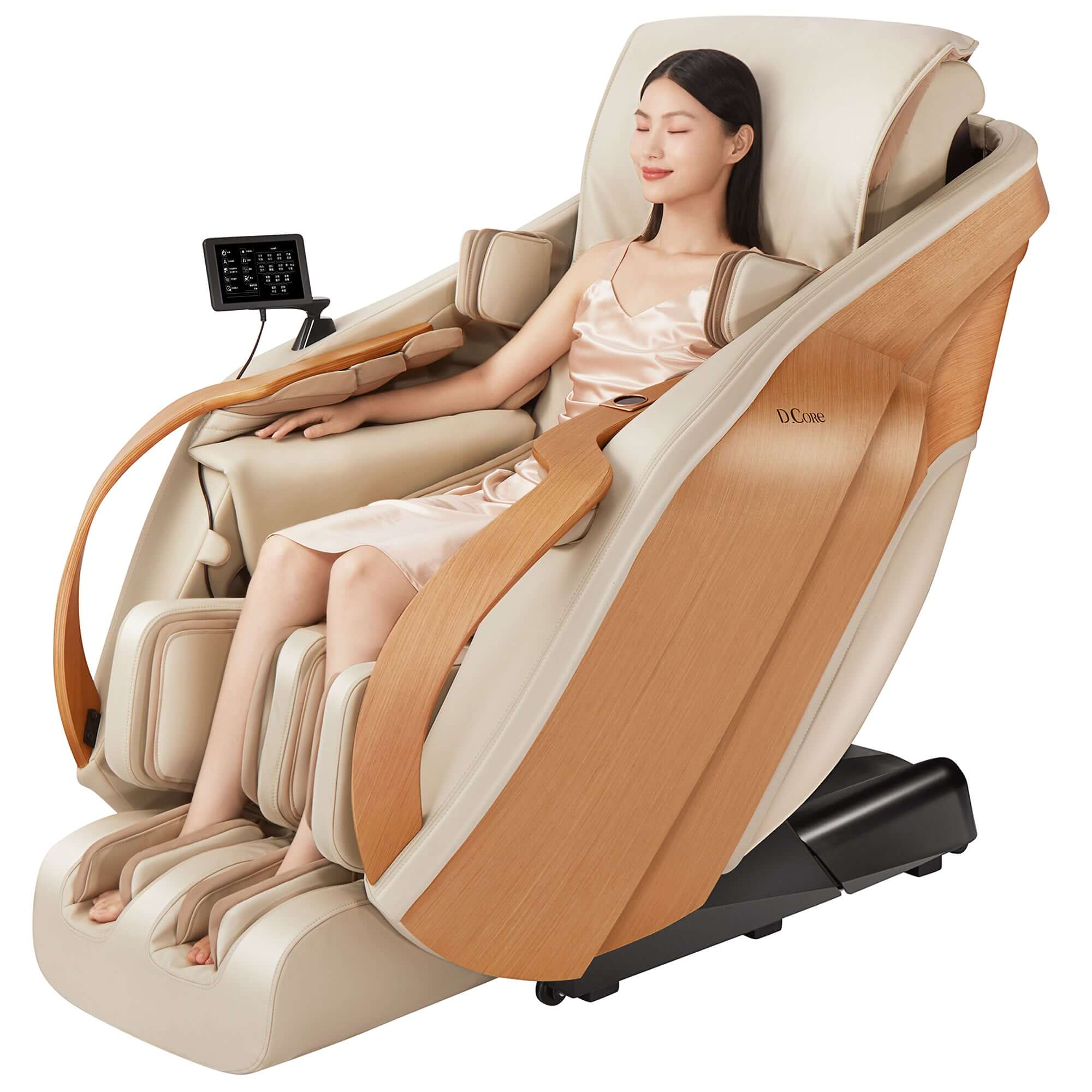 D.coreMassage ChairsD.Core 2 - Made in Japan Ultra Premium Massage Chair w/ Oak Side PanelsCreamMassage Chair Heaven